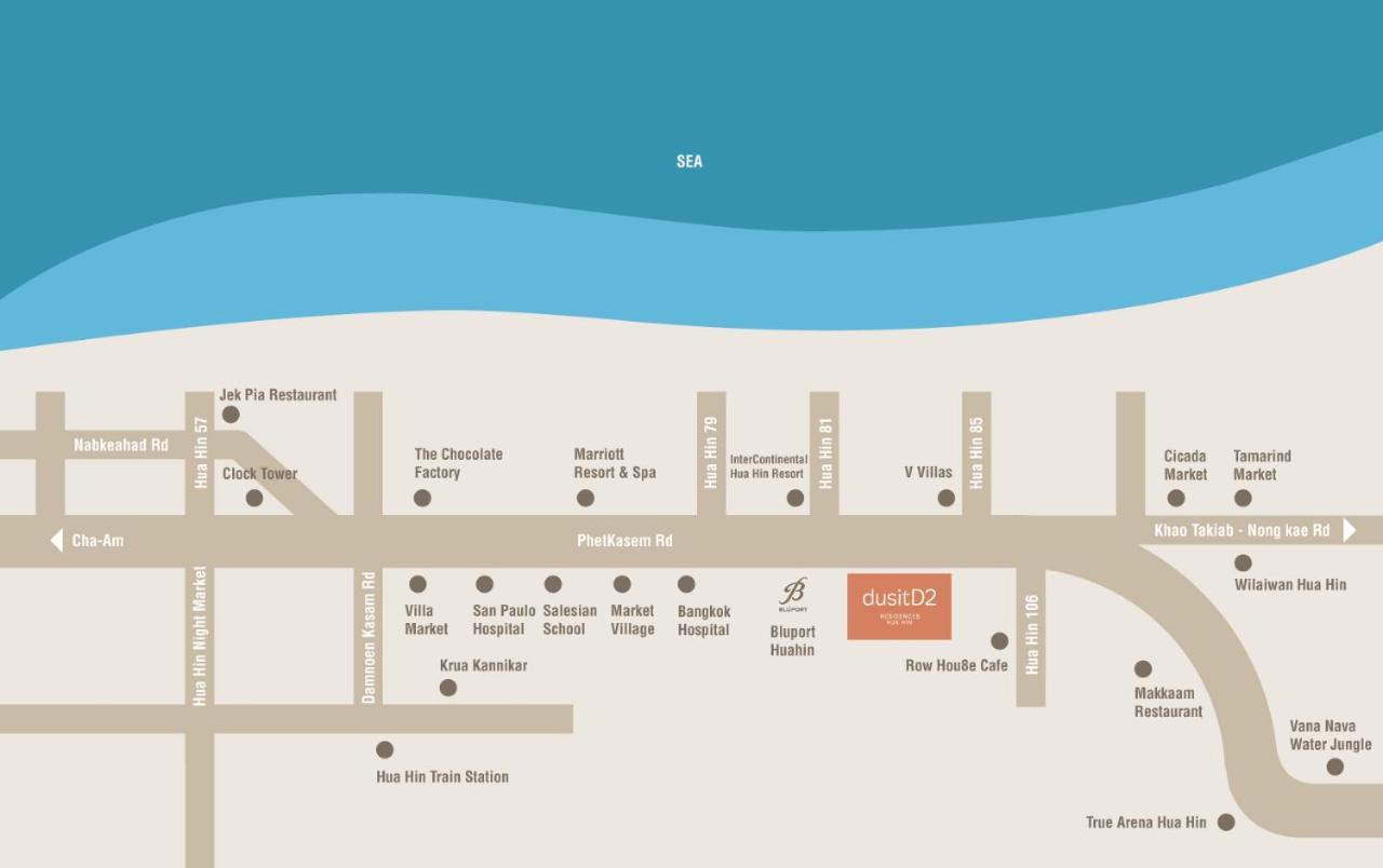 Huahin Dusitd2 Residences, Apartments Near Beach المظهر الخارجي الصورة